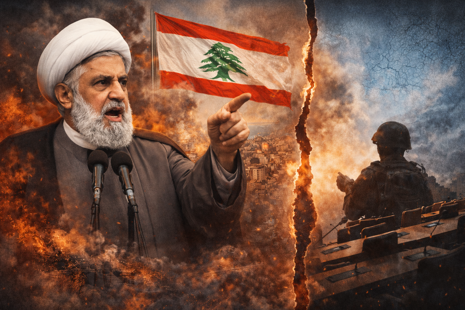 تداعيات خطاب الشيخ نعيم قاسم وصراحة عدم الحياد وأثره على الوضع اللبناني