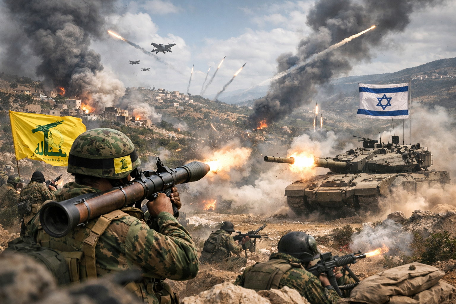 مشهد المواجهات العسكرية الإسرائيلية – حزب الله خلال اليوم