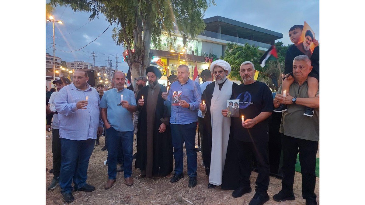 التعبئة التربوية لـ”حزب الله” أحيت ذكرى  نصرالله وصفي الدين بوقفة تخللها إضاءة الشموع