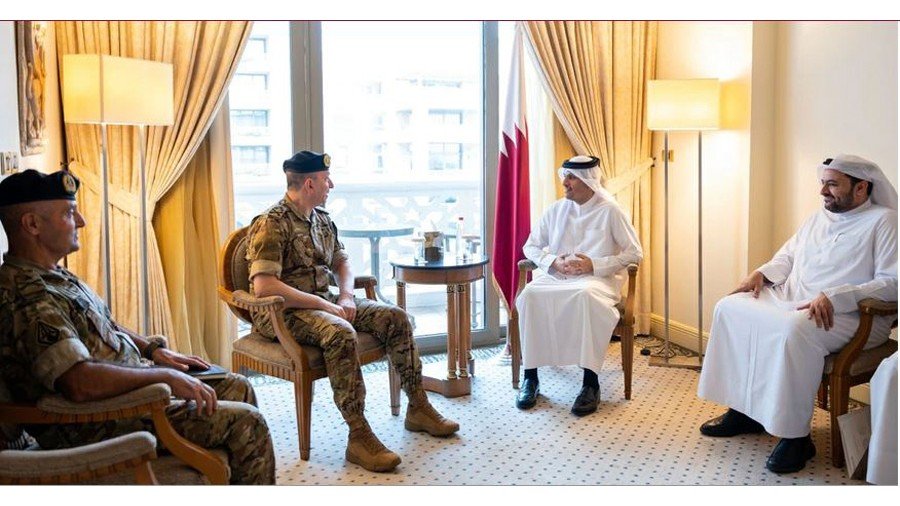 رئيس مجلس الوزراء القطري استقبل هيكل واكد استمرار الدعم  للجيش